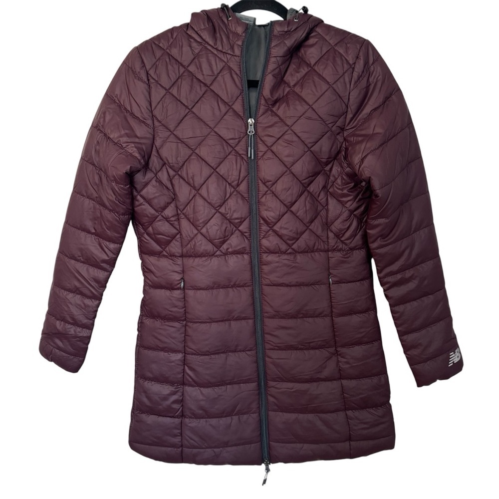 New Balance Women’s Puffer Quilted Style Tech Hooded Zip Up Jacket Sz S NWT